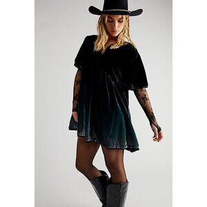 Free People Black Velvet Mini Dress